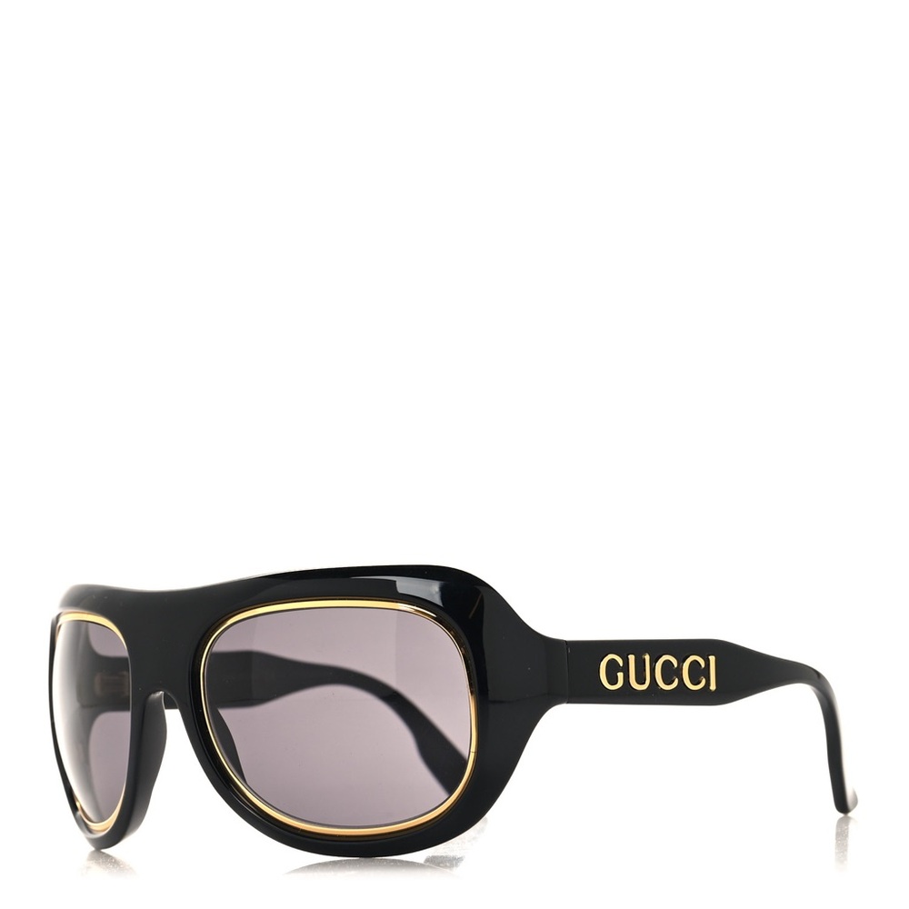 💯- New Authentic GUCCI  Acetate Aviator Sunglasses GG1108S Black